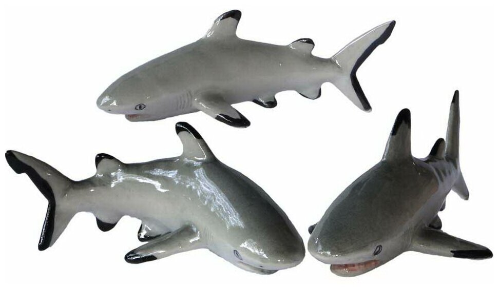 Набор фарфоровых фигурок KLIMA "Акула", 3шт, 10см (Франция)