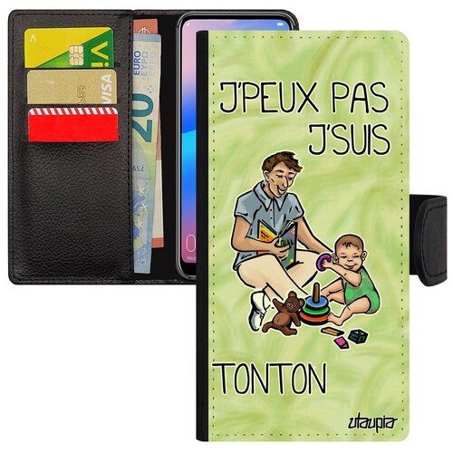 фото Защитный чехол-книжка на мобильный // galaxy a50 // "не могу - стал дядей!" повод картинка, utaupia, светло-зеленый