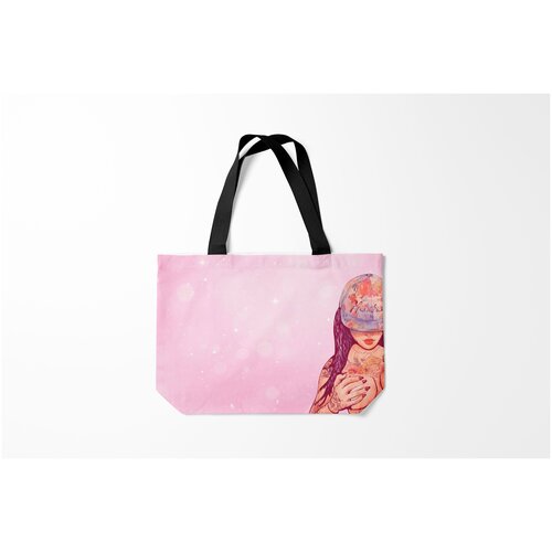 фото Сумка-шоппер / 46х35 см / популярные иллюстрации / urban style sexy girl burnettie