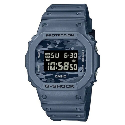 Наручные часы CASIO G-Shock DW-5600CA-2ER, серый, синий наручные часы casio g shock gd 200 2er синий черный