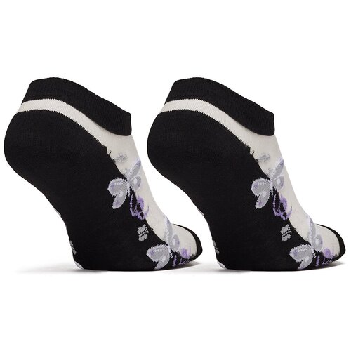 фото Укороченные женские носки "воспоминания о лете" le cabaret (черный; фиолетовый; серый) р-р 36-40 1пара