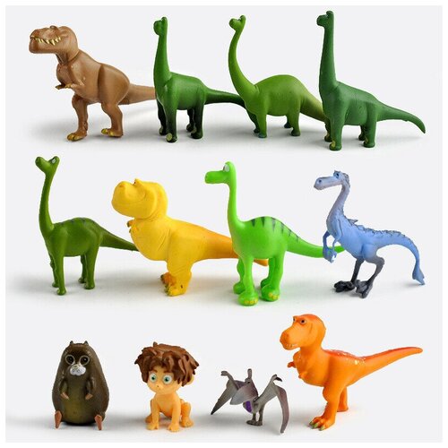 Набор игрушек Хороший динозавр. The Good Dinosaur (12 шт.) 7см.
