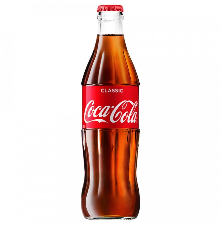 Напиток газированный COCA-COLA (Кока-кола), 0,33 л, стеклянная бутылка, 1548004 - фотография № 1