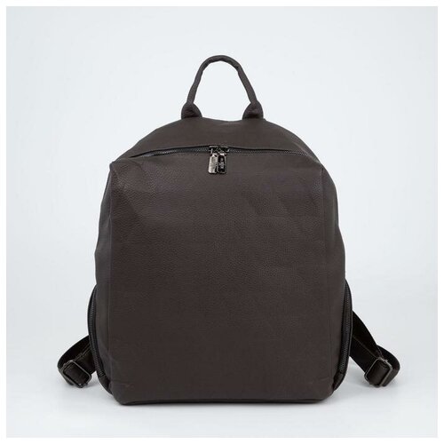 фото Рюкзак на молнии, цвет коричневый нет бренда