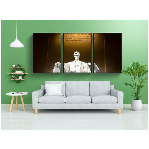 фото Набор модулных постеров для интерьера "мемориал линкольна, вашингтон, округ колумбия" 60x90 см. в тубусе, без рамки lotsprints
