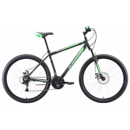 фото Велосипед black one onix 27.5 d alloy 21 скорость рама s(16") чёрный/зелёный/серый 2020-2021 (hd00000399)