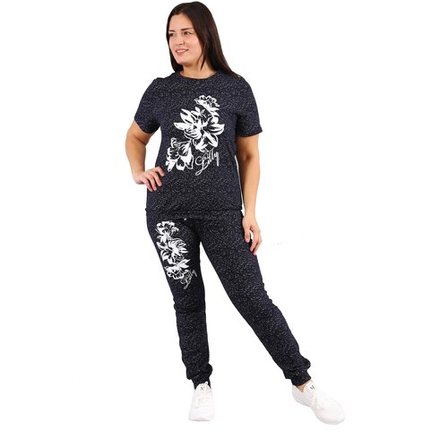 фото Костюм с коротким рукавом лилия 628чр (50) toontex