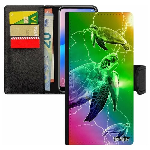 фото Чехол книжка на смартфон xiaomi redmi 6a, "черепаха" слоновая панцирная utaupia
