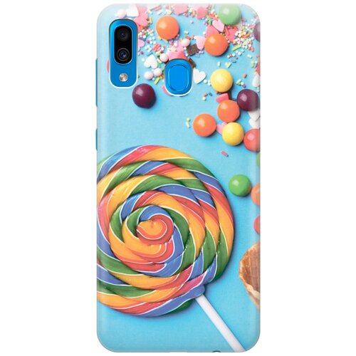фото Силиконовый чехол на samsung galaxy a20 / a30 / самсунг а20 / а30 с эффектом блеска "разноцветный леденец gosso