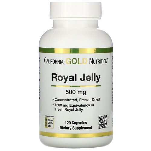 Капсулы California Gold Nutrition Royal Jelly, 500 мг, 120 шт.