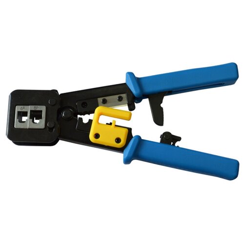 Обжимной инструмент для коннекторов типа EZ, 4P, 6P, 8P, с храповым механизмом