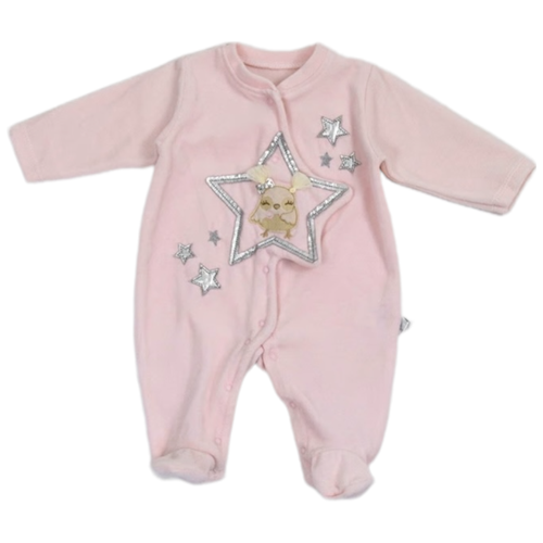 Комбинезон слип/ нательное белье/ для новорожденной девочки,MOMBI baby,розовый, 56 см