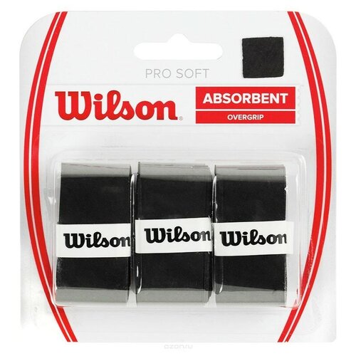 Овергрип Wilson Pro Soft Overgrip, арт. WRZ4040BK утяжелитель ракетки wilson tungsten tuning tape черный