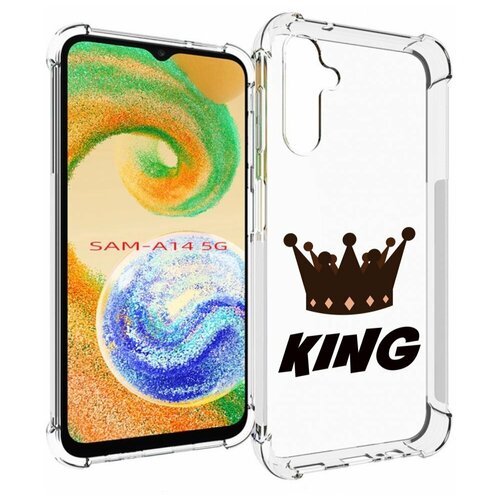 Чехол MyPads корона-короля-черный для Samsung Galaxy A14 4G/ 5G задняя-панель-накладка-бампер чехол mypads корона короля черный для nokia g60 5g задняя панель накладка бампер