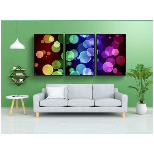 фото Набор модулных постеров для интерьера "круги, цвета, задний план" 60x90 см. в тубусе, без рамки lotsprints