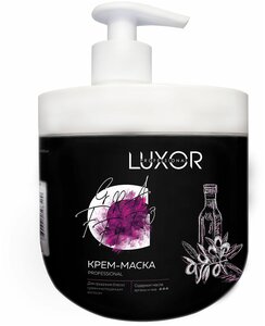 Фото LUXOR PROFESSIONAL Крем-маска для сухих и истощенных волос, для придания блеска - с маслами арганы и чиа - 1000мл