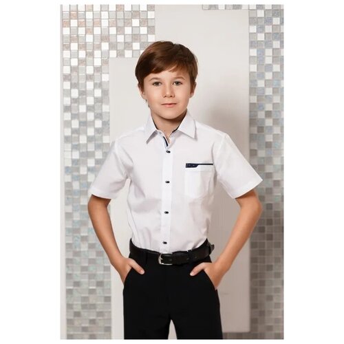 фото Рубашка deloras, размер 152 см, белый, c71226s-1