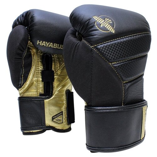 Боксёрские перчатки Hayabusa T3 Black/Gold, 12 унций
