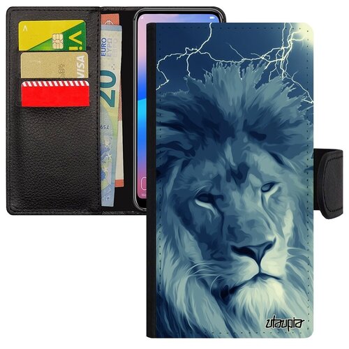 фото Стильный чехол книжка для телефона // samsung galaxy s8 // "лев" хозяин саванна, utaupia, белый