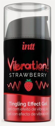 Изображение товара Стимулирующий гель со вкусом клубники Intt Vibration! Strawberry 15 мл