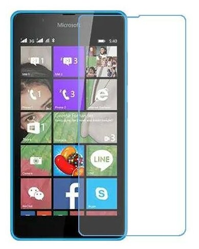 Microsoft Lumia 540 Dual SIM защитный экран из нано стекла 9H одна штука