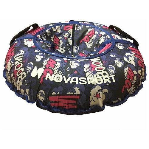 Санки надувные 90 см NovaSport Тюбинг ткань с рисунком без камеры CH030.090