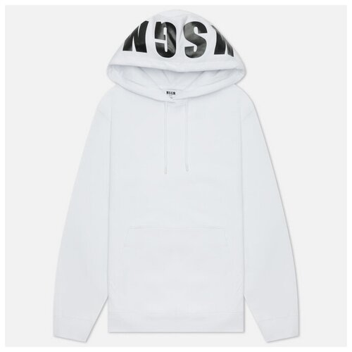 Женская толстовка MSGM Maxilogo Basic Unbrushed Hoodie белый, Размер S