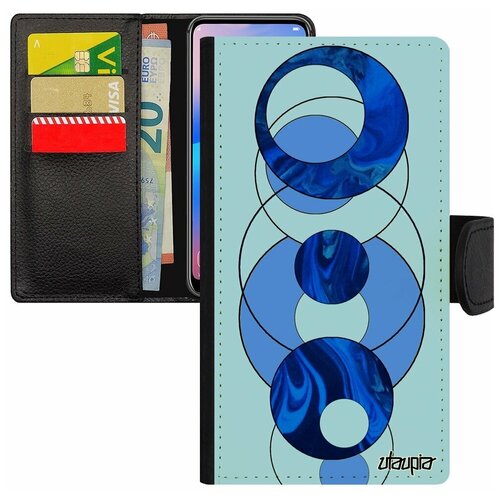 фото Чехол книжка на смартфон apple iphone se 2020, "круги" геометрия круг utaupia