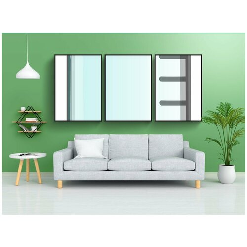 фото Набор модулных постеров для интерьера "вода, большой, стакан" 60x90 см. в тубусе, без рамки lotsprints