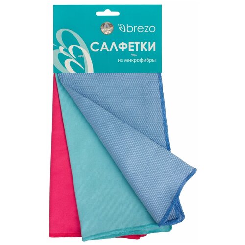Набор салфеток Brezo для стекла и зеркал, 3 шт