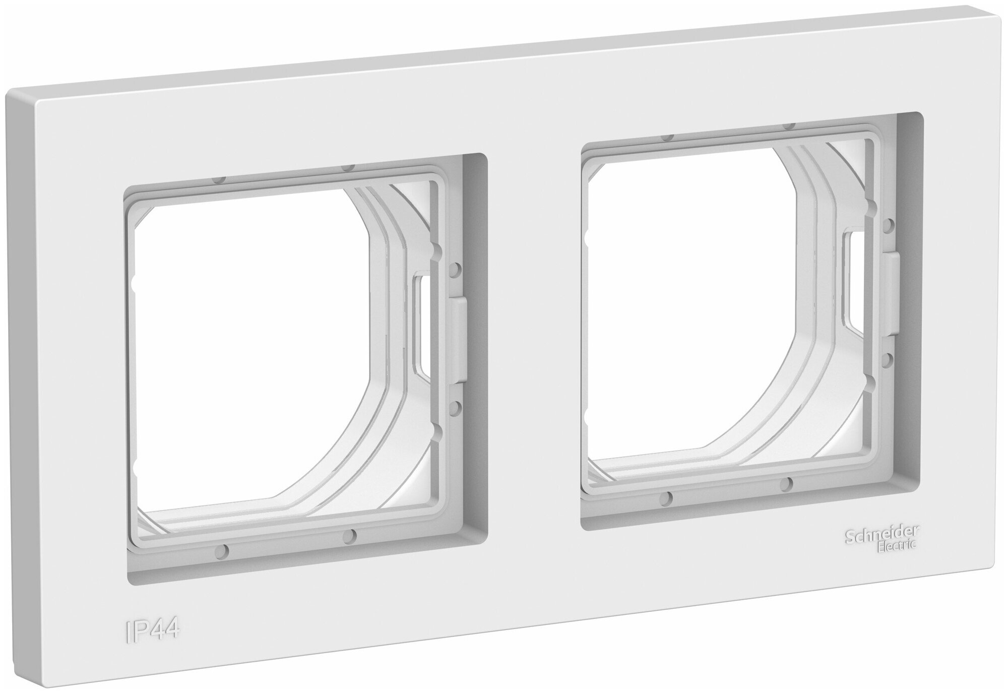 ATLASDESIGN AQUA 2-постовая рамка IP44, белый ATN440102 - фотография № 1