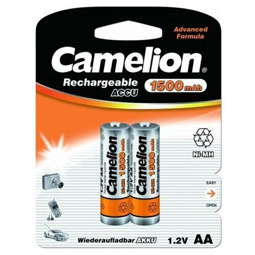 Аккумулятор АА Camelion HR6-2BL 1500мА/ч Ni-Mh в блистере 2шт.