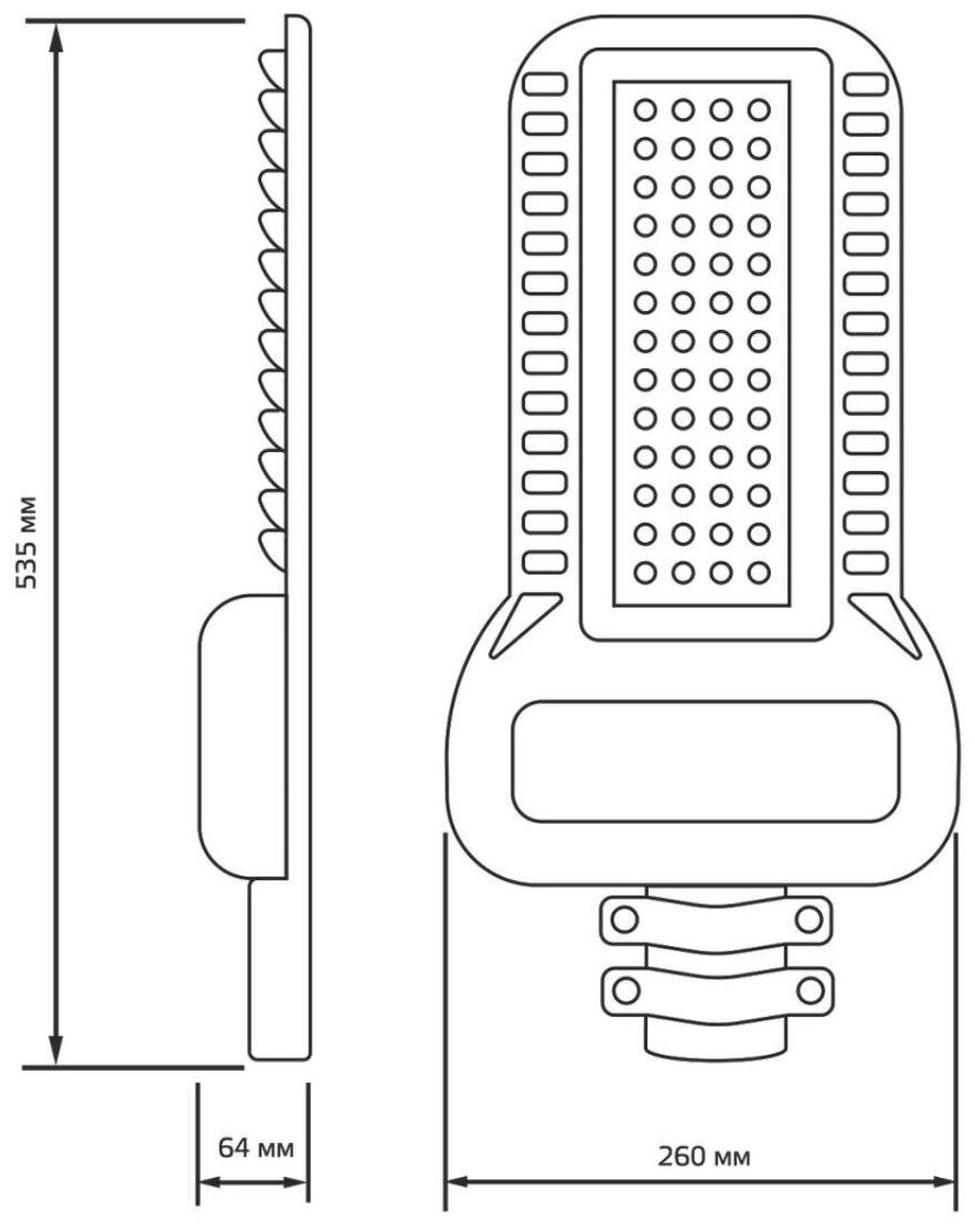 Уличный светодиодный консольный светильник Gauss Qplus 629535315 - фото №2