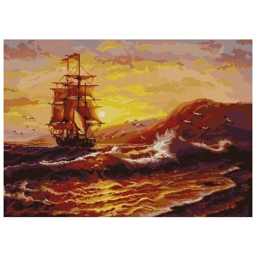 На морских просторах (рис. на сатене 45х60) 45х60 Конек 1246 45х60 Конек 1246)