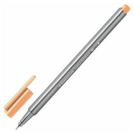 Ручка капиллярная Staedtler (0.3мм, трехгранная) светло-оранжевая (334-43)