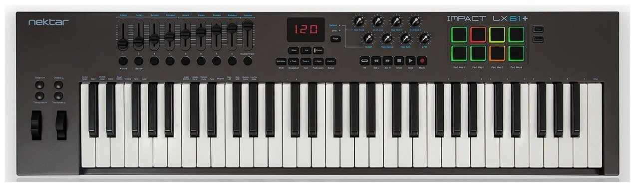 Nektar Impact LX 61+ USB MIDI клавиатура, 61 клавиша