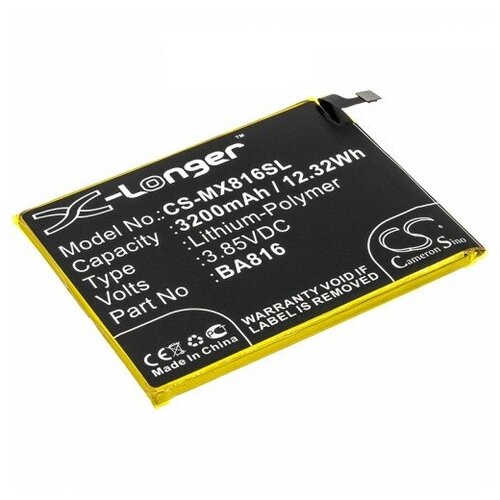 Аккумуляторная батарея CameronSino CS-MX816SL для телефона Meizu M8 V8 BA816 139000₽