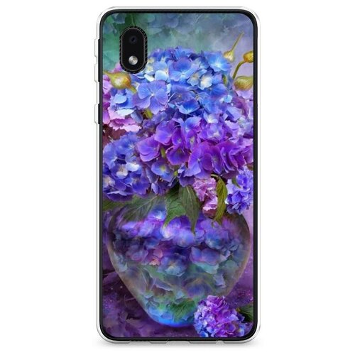 фото Силиконовый чехол "букет фиолетовый" на samsung galaxy a01 core / самсунг галакси а01 core case place