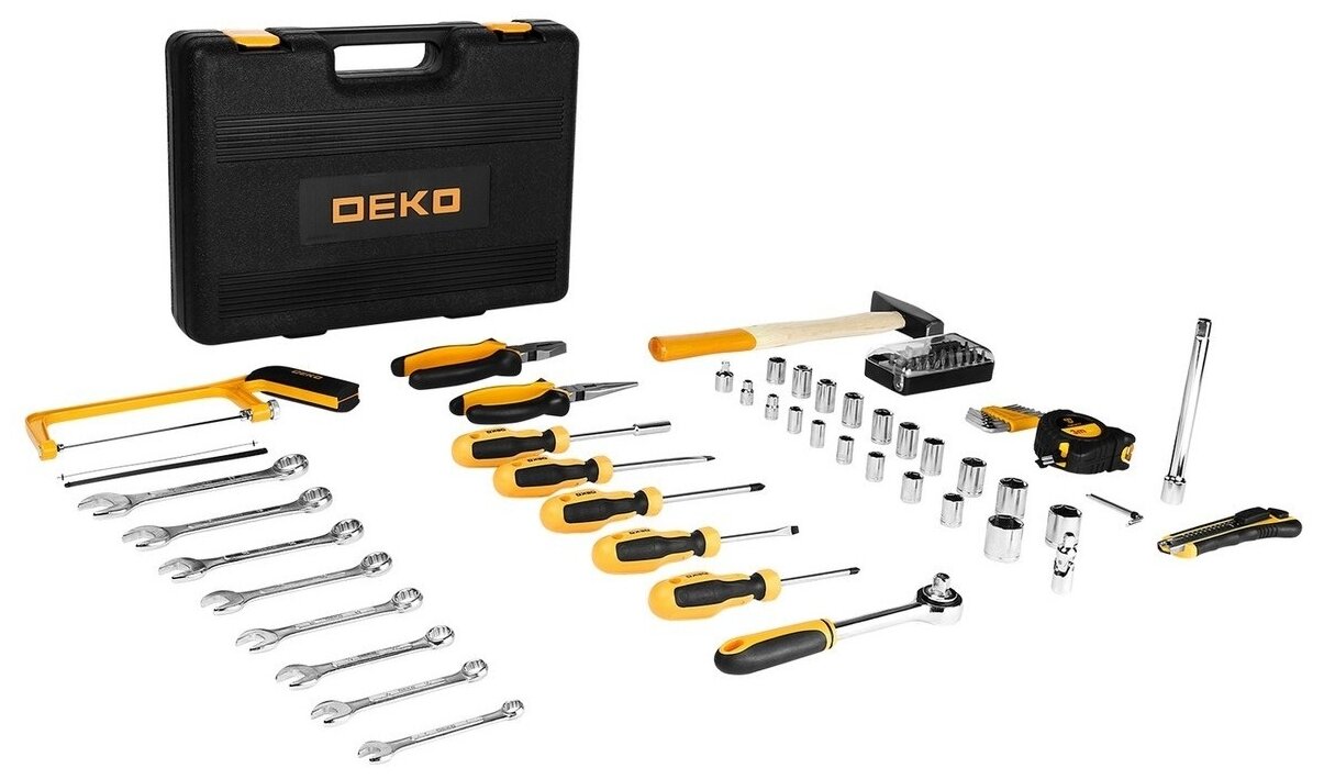 Профессиональный набор инструмента для дома и авто в чемодане Deko DKMT89 (89 предметов) - фотография № 2
