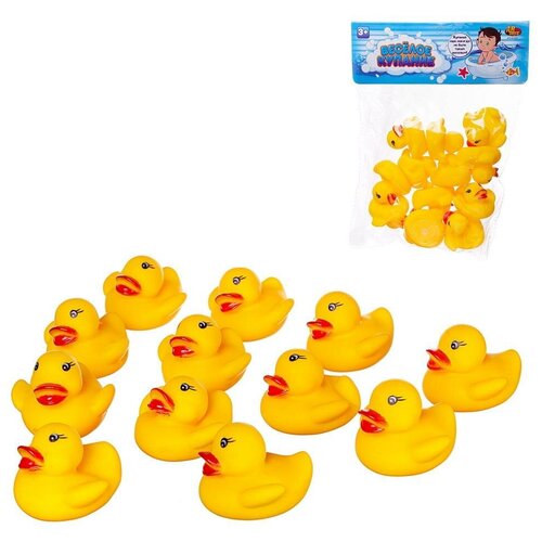 Набор резиновых игрушек для ванной ABtoys Веселое купание Уточки желтые 2шт