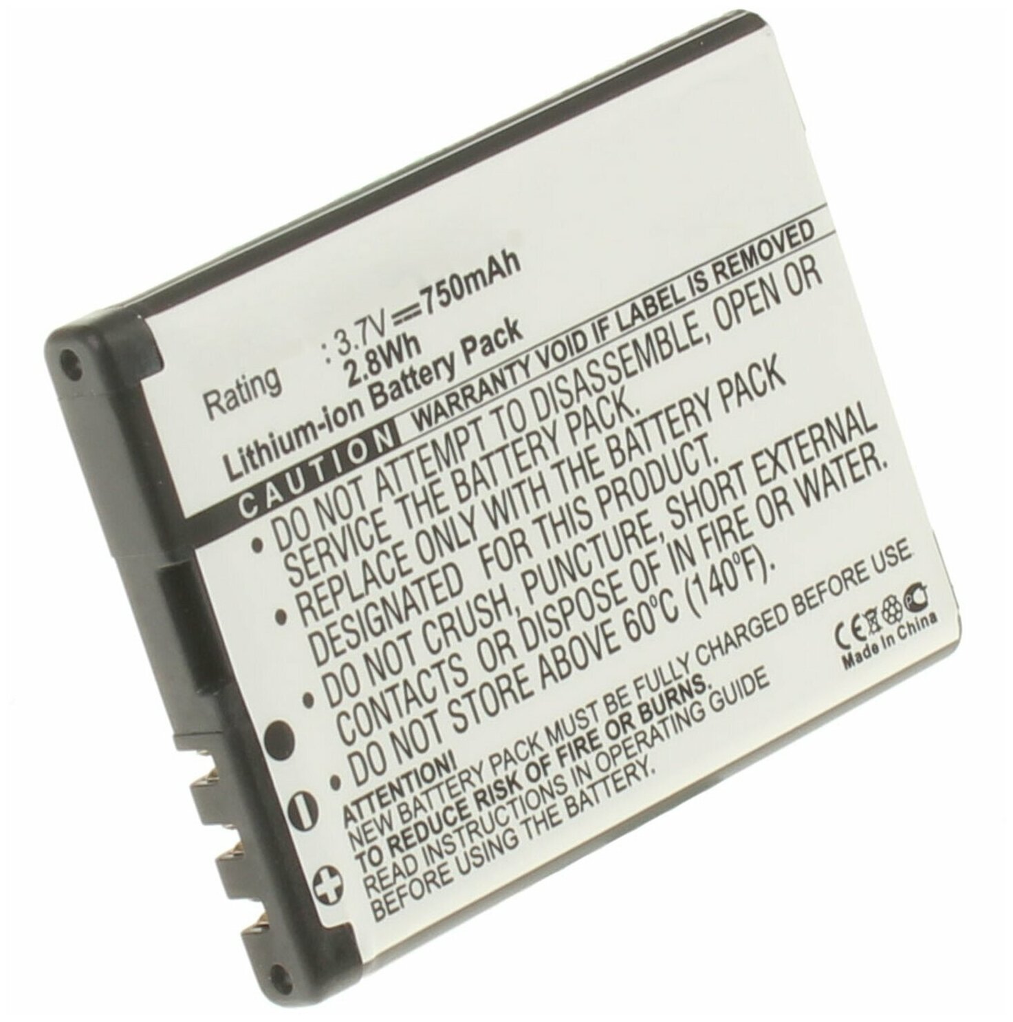 Аккумулятор iBatt iB-B1-M308 750mAh для Nokia BL-4B BL-4BA