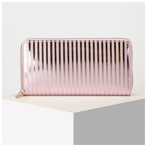 фото Кошелёк женский, 2 отдела на молнии, цвет розовый mikimarket