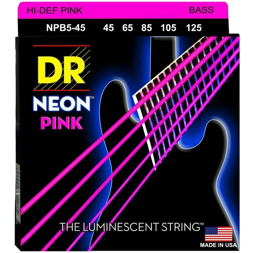 Струны для 5 ти струнной бас гитары DR String NPB5-45 струны для бас гитары dr string fl 45