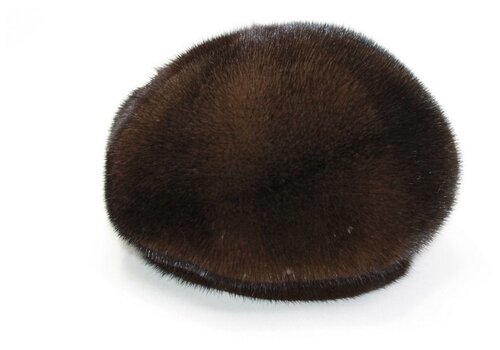 Берет шлем Мария зимний, подкладка, размер 56 - 57, коричневый