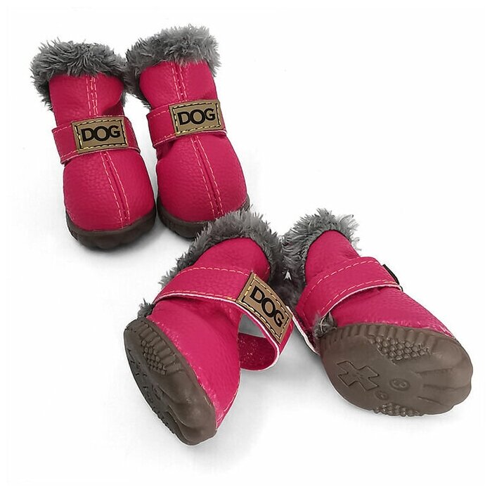 Зимняя теплая обувь для собак, теплые сапоги XL - фотография № 1