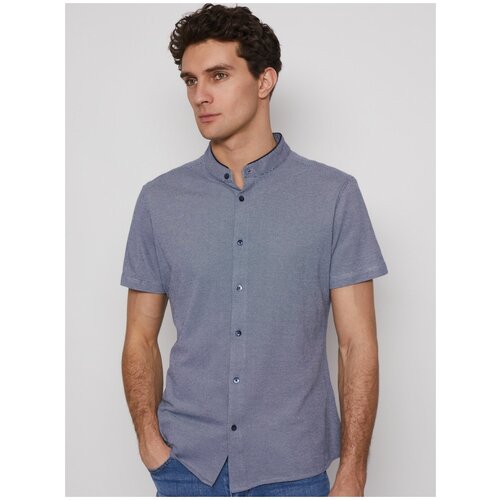 фото Рубашка с коротким рукавом, цвет голубой, размер s zolla