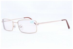 Готовые очки для зрения со стеклянными линзами "фотохром" и флекс дужками (золото)