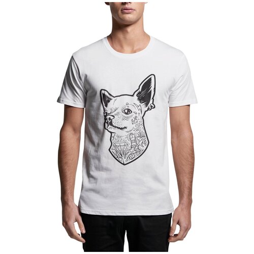 фото Футболка мужская black pack "my tattoо dog", белая