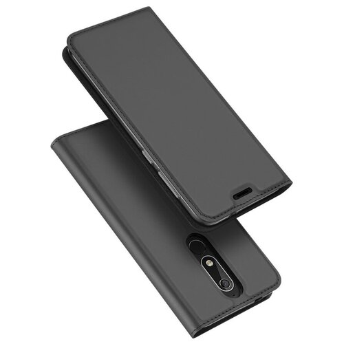 фото Чехол-книжка nokia 5.1, dux ducis skin pro series, боковой, серый x-case