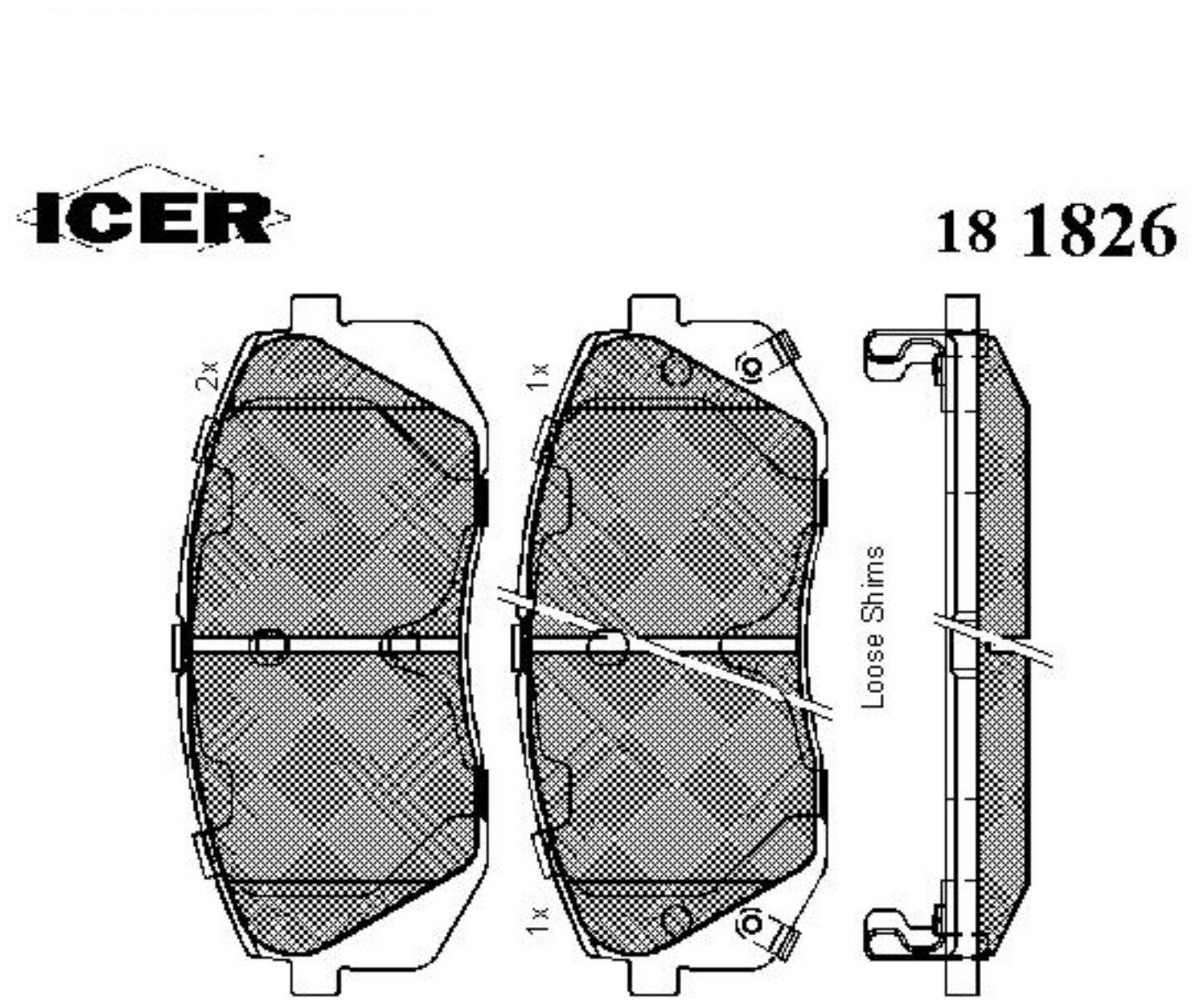 Колодки тормозные дисковые ICER 181826